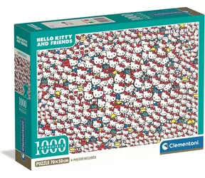 CLEMENTONI Puzzle Impossible Hello Kitty / 1000 dílků / od 14 let