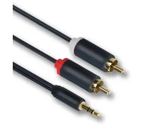 Mercodan PRO Minijack-RCA ULTRA 7,5m / Audio kabel / Jack 3,5mm - 2x RCA
