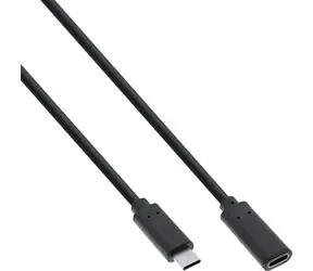Mercodan prodlužovací kabel USB-C 3.0 černý / Prodlužovací kabel / USB-C (M) - USB-C (F) / 0,5 m