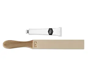 KAI 410090001 Sada na obtahování nožů / Kožený strop / 20,5 x 4 cm / lešticí pasta 50 ml