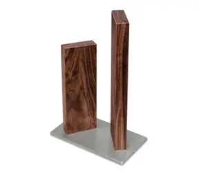 KAI Stonehenge ořech / Magnetický blok na nože / 4 nože / ořech a nerezová ocel