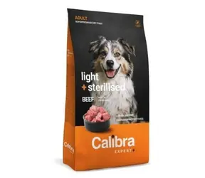 Calibra Dog EXPERT+ Adult Light+Sterilised hovězí 12 kg / Granule pro psy / nižší obsah tuku / sterilizovaní a nadváha