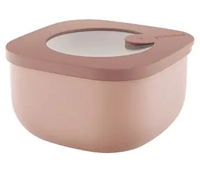 Guzzini ECO STORE&MORE mělká dóza na potraviny 450 ml růžová / Dóza na potraviny / bioplast / vzduchotěsná