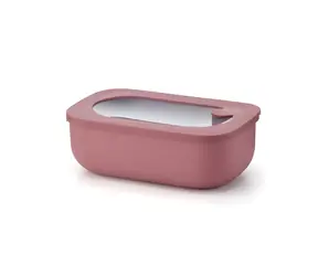 Guzzini ECO STORE&MORE dóza na potraviny červená / Dóza na potraviny / 900 ml / nízká obdélníková / stohovatelná