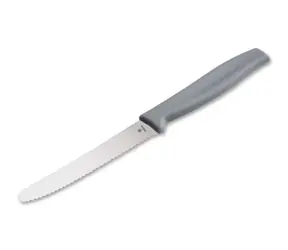 Böker Nůž na pečivo šedý / Kuchyňský nůž / Vlnkované ostří / Délka čepele 10,5 cm / Celková délka 21 cm