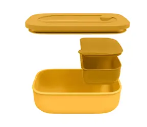 Guzzini Store & Go žlutá / Cestovní dóza na potraviny / 2v1