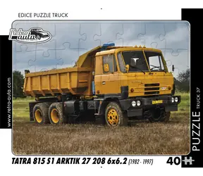 RETRO-AUTA Puzzle TRUCK č.37 Tatra 815 S1 Arktik 27 208 6x6.2 / 1982–1997 / 40 dílků / 32 x 24 cm
