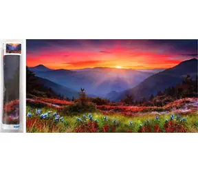 NORIMPEX Diamantové malování Západ slunce v horách 30x40 cm (1009024) / Kreativní sada / Mozaikový obrázek