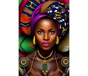 NORIMPEX Diamantové malování Africká žena / 30x40 cm