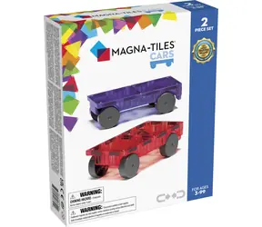 MAGNA-TILES® Magnetická stavebnice Cars fialová, červená / 2 dílky