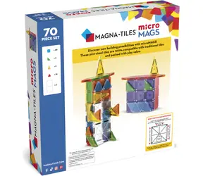 MAGNA-TILES® Magnetická stavebnice microMAGS / 70 dílků / od 3 let
