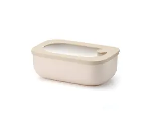 Guzzini ECO STORE&MORE dóza na potraviny bílá / Dóza na potraviny / 900 ml / nízká obdélníková / stohovatelná