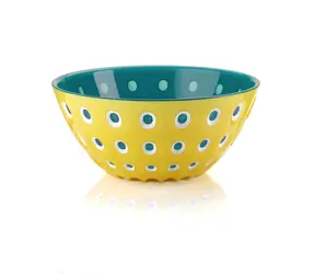 Guzzini LE MURRINE žlutá, bílá, tyrkysová / Mísa / Akrylát 3 Color Tech / 25 cm