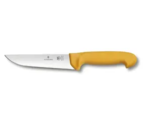 Victorinox Swibo oranžová / Řeznický nůž / 18 cm / hladké ostří