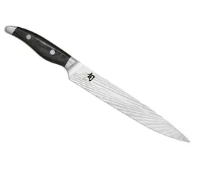 KAI Porcovací nůž Shun Nagare Black 23 cm / VG2/VG10 ocel / 72 vrstev damašku / 61 HRC / oboustranné ostří