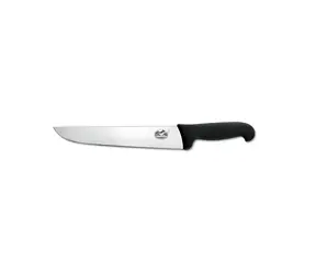 Victorinox Fibrox / Porážecí a řeznický nůž / 36 cm / hladké ostří / černá