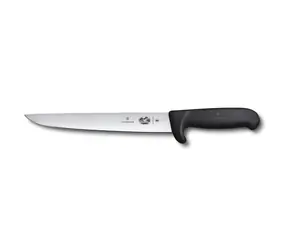 Victorinox Fibrox Vykrvovací nůž černý / Vykrvovací nůž / 22 cm / hladké ostří / bezpečnostní špička