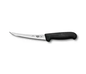Victorinox Fibrox černá / Vykosťovací nůž / 15 cm / úzký / zahnutý