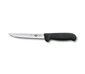 Victorinox Fibrox černý / Vykosťovací nůž / Délka čepele 15 cm / Úzké hladké ostří