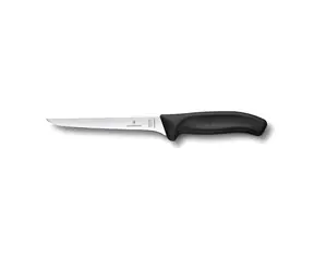 VICTORINOX Vykosťovací nůž Swiss Classic černá / 15 cm / Hladké ostří / Flexibilní