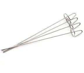 Deos Špízové jehly kord 30 cm / Grilovací příslušenství / Nerezová ocel / sada 4 ks