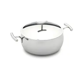 SILAMPOS Kastrol YUMI 24 cm / 4,6 l / s poklicí / nerezová ocel 18/10 / vhodné pro indukci