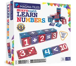 MAGNA-TILES® Magnetická stavebnice microMAGS Learn Numbers / 56 dílků