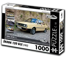 RETRO-AUTA Puzzle č. 18 Škoda 120 GLS (1982) / 1000 dílků / 66 x 47 cm