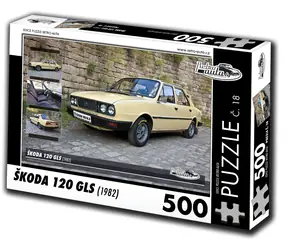RETRO-AUTA Puzzle č. 18 Škoda 120 GLS (1982) / 500 dílků / 48 × 36 cm