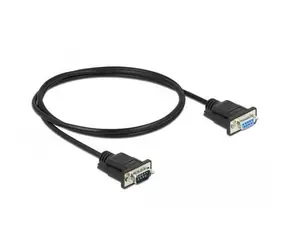 Delock RS-232 Sub-D9 samec/samice / Sériový kabel / úzké konektory / 1 m