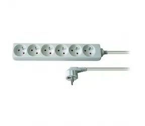 Prodlužovací kabel 230V 6 zásuvek 2 m bílá / Prodlužovací kabel / CEE7 vidlice - 6x zásuvka / max. 10A / VDE