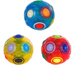 BRAIN GAMES Hlavolam Magic Ball / 12 otvorů / 11 barevných kuliček / mix barev