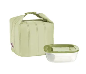 Fratelli Guzzini Termotaška s dózou zelená / Termotaška s dózou / 1,4 l / 22x18x22 cm