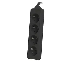 Lanberg černá / Prodlužovací přívod / 4 zásuvky / 1,5 m / 230 V