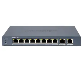 Hikvision DS-3E0310P-E/M(B) / Switch / 8x 100 Mbps PoE / 2x Gb uplink / 80W PoE budget / Super PoE