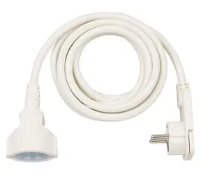 Brennenstuhl Prodlužovací kabel s plochou úhlovou zástrčkou bílá / Prodlužovací přívod / 230V / 3 m