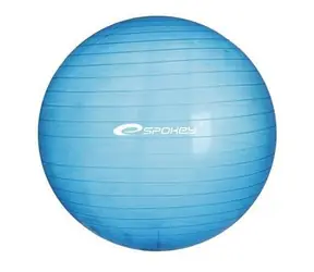 Spokey FITBALL T transparentní modrá 65 cm / Gymnastický míč / pumpička v balení