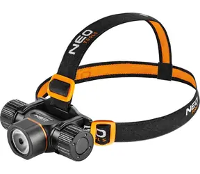 NEO TOOLS 99-029 / Čelová nabíjecí svítilna / 2000 lm / dosah 200 m / 4000 mAh / IPX4