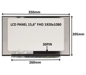 15,6" SIL LCD panel FHD IPS matný / Náhradní díl / 30 PIN / bez úchytů / LED
