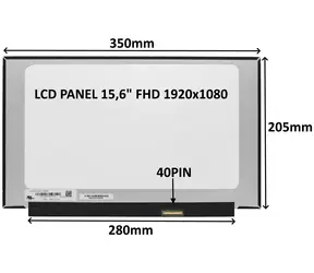 15,6" SIL LCD panel FHD IPS matný 144Hz / Náhradní díl / 40 PIN / bez úchytů / LED