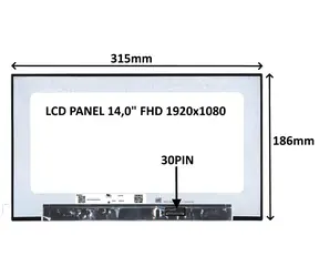 14" SIL LCD panel 30pin bez úchytů / LCD panel pro notebook / FHD 1920x1080 / IPS matný