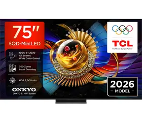 75" TCL 75Q7D PRO titanová / Televize / QLED / Mini LED / UHD 4K / 144Hz / Google TV