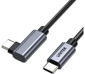 Unitek Kabel USB-C 90° / Kabel / USB-C (M) - USB-C (M) / 3 m / PD 100W