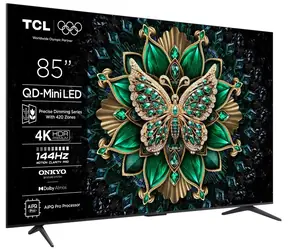 85" TCL 85C6K titanová / Televize / QLED Mini LED / 4K UHD / Google TV / 144Hz / Dolby Vision