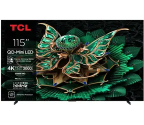 115" TCL 115C7K černá / Televize / QD-Mini LED / 4K UHD / Google TV / 100W repro