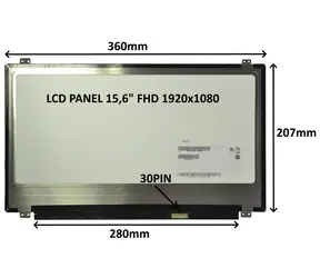 15,6" SIL LCD panel FHD matný / Náhradní díl / 1920x1080 / 30 PIN / úchyty nahoře a dole / LED
