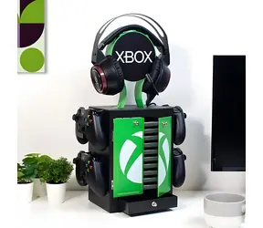 NUMSKULL Xbox Gaming Locker / Držák na hry / Xbox / LED podsvícení / 4 přihrádky