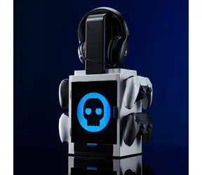 NUMSKULL Gaming Locker Numskull Logo šedá / Držák na herní disky / PlayStation 5 / LED podsvícení
