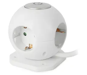Entac Zásuvkový blok s vypínačem, 2xUSB, bílá / Zásuvkový blok / 3x230V / 1,5 m / 3680 W