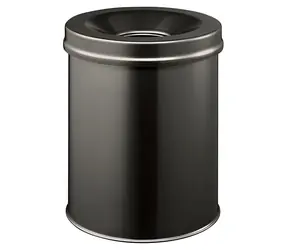 Durable Safe 15 l černá / Odpadkový koš / Kulatý / Samozhášecí hliníkové víko / Ocelové tělo